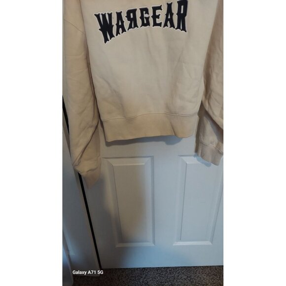 Raw Gear Womens Cropped Hoodie Embroidered Patch Logo Size Xl Cream - Picture 4 of 6